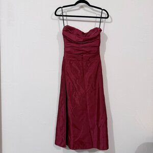 Jim Hjelm Strapless Wine Evening Gown – Size 6, 100% Acetate
